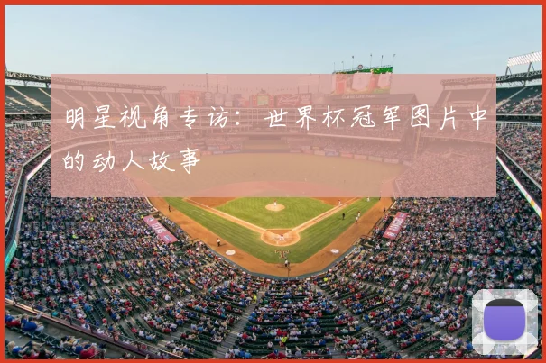 明星视角专访：世界杯冠军图片中的动人故事