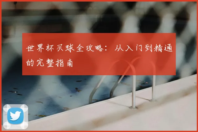 世界杯买球全攻略:从入门到精通的完整指南